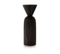 Applicata Shape cone vase Black stained oak