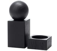 Applicata - Twist Salt And Pepper Set, Black Stained Oak - Black Stained Oak