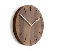 Applicata Watch:Out wall clock oak smoked oak-brass