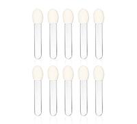 Applicator Brush Tool Eyeliner 10Pcs Single-end Makeup Shadow Sponge Brush Make up Brushes in A Case (Clear, One Size)