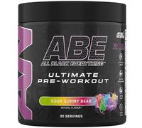 Applied Nutrition ABE Pre Workout - All Black Everything Pre Workout Powder, Energy & Physical Performance with Citrulline, Creatine, Beta Alanine (375g - 30 Servings) (Sour Gummy Bear)
