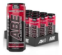 Applied Nutrition ABE Pre Workout Cans - All Black Everything Energy + Performance Drink, ABE Carbonated Beverage Sugar Free with Caffeine (Pack of 12 Cans x 330ml) (Cherry Slushie)