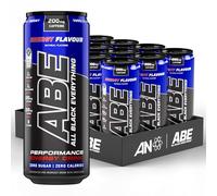 Applied Nutrition ABE Pre Workout Cans - All Black Everything Energy + Performance Drink, ABE Carbonated Beverage Sugar Free with Caffeine (Pack of 12 Cans x 330ml) (Energy Flavour)