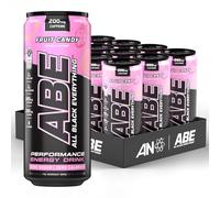 Applied Nutrition ABE Pre Workout Cans - All Black Everything Energy + Performance Drink, ABE Carbonated Beverage Sugar Free with Caffeine (Pack of 12 Cans x 330ml) (Fruit Candy)