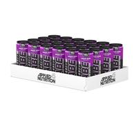 Applied Nutrition ABE Pre Workout Cans - All Black Everything Energy + Performance Drink, ABE Carbonated Beverage Sugar Free with Caffeine (Pack of 24 Cans x 330ml) (American Grape)