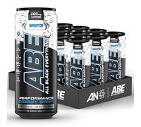 Applied Nutrition ABE Pre Workout Cans - All Black Everything Energy + Performance Drink, ABE Carbonated Beverage Sugar Free with Caffeine (Pack of 12 Cans x 330ml) (White)