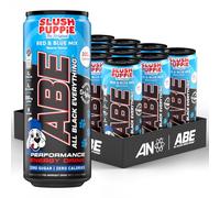 Applied Nutrition ABE Pre Workout Cans - All Black Everything Energy + Performance Drink, ABE Carbonated Beverage Sugar Free with Caffeine (Pack of 12 Cans x 330ml) (Slush Puppie Red + Blue)