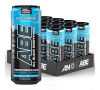 Applied Nutrition ABE Pre Workout Cans - All Black Everything Energy + Performance Drink, ABE Carbonated Beverage Sugar Free with Caffeine (Pack of 12 Cans x 330ml) (Blue Lagoon)