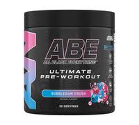 Applied Nutrition ABE Pre Workout - All Black Everything Pre Workout Powder, Energy & Physical Performance with Citrulline, Creatine, Beta Alanine (375g - 30 Servings) (Bubblegum Crush)