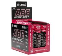 Applied Nutrition - ABE Pump Shot - Stim-Free Pre-Workout - Nitric Oxide Booster - Best Muscle Pump & Focus Enhancer - Sugar Free & Caffeine Free - (Display 12x100ml Shots) (Cherry Cola)