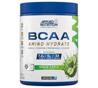 Applied Nutrition BCAA Powder - Branched Chain Amino Acids BCAAs Supplement, Amino Hydrate Intra Workout & Recovery Energy Drink (450g - 32 Servings) (Green Apple)