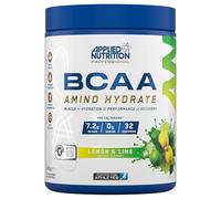 Applied Nutrition BCAA Powder - Branched Chain Amino Acids BCAAs Supplement, Amino Hydrate Intra Workout & Recovery Energy Drink (450g - 32 Servings) (Lemon & Lime)