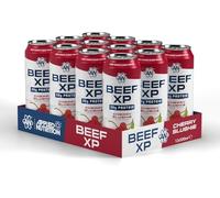 Applied Nutrition - Beef-XP Can Drink - 30g Clear Protein RTD - Best Zero-Sugar Protein - Best Carbonated Protein Drink - Muscle Recovery Boost - (Pack of 12 Cans x 330ml) (Cherry Slushie)