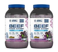 Applied Nutrition Beef-XP Mass Gainer Powder Blackcurrant Millions Flavour - 3.13kg (2 Packs)