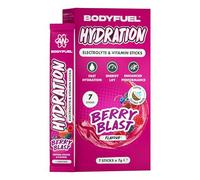 Applied Nutrition BodyFuel Hydration Electrolyte & Vitamin Sticks Zero Sugar Hydration Drink with Coconut Water Electrolytes Vitamins Energy & Performance Support (7 x 7g Sachets) (Berry Blast)