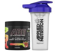 Applied Nutrition Bundle ABE Pre Workout 375g + 700ml Protein Shaker | All Black Everything Pre Workout Powder, Energy & Physical Performance with Creatine, Beta Alanine (Strawberry & Mojito)