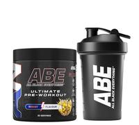 Applied Nutrition Bundle ABE Pre Workout 375g + ABE Black Shaker 400ml | All Black Everything Pre Workout Powder, Energy Drink, Physical Performance, Creatine, Beta Alanine, Caffeine (Energy Flavour)