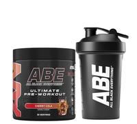 Applied Nutrition Bundle ABE Pre Workout 375g + ABE Black Shaker 400ml | All Black Everything Pre Workout Powder, Energy Drink, Physical Performance, Creatine, Beta Alanine, Caffeine (Cherry Cola)