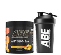 Applied Nutrition Bundle ABE Pre Workout 375g + ABE Black Shaker 400ml | All Black Everything Pre Workout Powder, Energy Drink, Physical Performance, Creatine, Beta Alanine, Caffeine (Tropical)