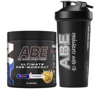 Applied Nutrition Bundle ABE Pre Workout 375g + ABE Black Shaker 700ml | All Black Everything Pre Workout Powder, Energy Drink, Physical Performance, Creatine, Beta Alanine, Caffeine (Energy Flavour)