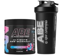 Applied Nutrition Bundle ABE Pre Workout 375g + ABE Black Shaker 700ml | All Black Everything Pre Workout Powder, Energy Drink, Physical Performance, Creatine, Beta Alanine, Caffeine (Bubblegum Crush)