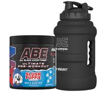 Applied Nutrition Bundle ABE Pre Workout 375g + JUG 2.5 LT Matt Black | All Black Everything Pre Workout Powder, Energy & Physical Performance with Creatine, Beta Alanine (Slush Puppie)