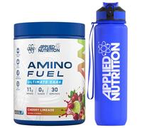 Applied Nutrition Bundle Amino Fuel 390g + Lifestyle Water Bottle 1000ml - Amino Acids Supplement, EAA Essential Amino Acids Powder, Muscle Fuel & Recovery (Cherry Limeade)