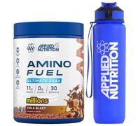 Applied Nutrition Bundle Amino Fuel 390g + Lifestyle Water Bottle 1000ml - Amino Acids Supplement, EAA Essential Amino Acids Powder, Muscle Fuel & Recovery (Cola Blast)