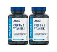 Applied Nutrition Calcium + Vitamin K2 Bone Health Vegan Capsules - 60 Capsules (2 Packs)