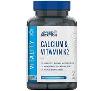 Applied Nutrition - Calcium & Vitamin K2 - Dual Action Formula - Best Bone Support - Best Muscle Function - High Absorption & Bioavailability - (60 Capsules - 30 Servings)