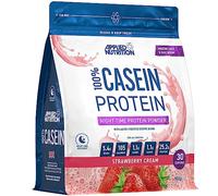 Applied Nutrition Casein Protein Powder - Micellar Casein Supplement, Slow Release Protein (900g - 30 Servings) (Strawberry Cream)