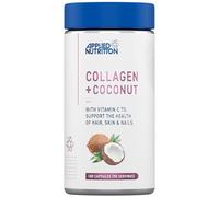 Applied Nutrition Collagen + Coconut Capsules - Marine Collagen with Vitamin C & Coconut Oil - Hair,Skin & Nails Support - Joint & Connective Tissue Health -Halal Certified -180 Capsules (90 Servings)