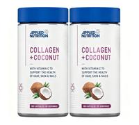 Applied Nutrition Collagen + Coconut Skin Hair & Nails Beauty Support Capsules - 180 Capsules (2 Packs)