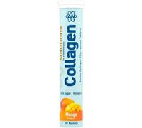Applied Nutrition Solutions Collagen Effervescent Tablets - Collagen with Vitamin C per Serving - 120 Effervescent Tablets, Zero Sugar, Low Calorie, Supports Skin Hair and Connective Tissue - Mango