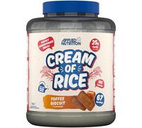 Applied Nutrition Cream of Rice - High Carbohydrate Cream of Rice Supplement, Source of Energy for Breakfast & Snacks, Easy to Digest, Low Sugar, Low Fat, Vegan, 2kg (Toffee Biscuit)