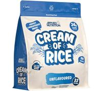 Applied Nutrition Cream of Rice - High Carbohydrate Cream of Rice Supplement, Source of Energy for Breakfast & Snacks, Easy to Digest, Low Sugar, Low Fat, Vegan, 1kg (Unflavoured)