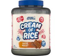 Applied Nutrition Cream of Rice - High Carbohydrate Cream of Rice Supplement, Source of Energy for Breakfast & Snacks, Easy to Digest, Low Sugar, Low Fat, Vegan, 2kg (Toffee Biscuit)