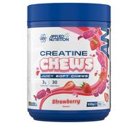 Applied Nutrition Creatine Chews, 3g Creatine, 90 Soft Chews, Strawberry | 3g creatine per serving, without the mess of powder. 90 soft chews provide 30 daily servings. Strawberry flavour.