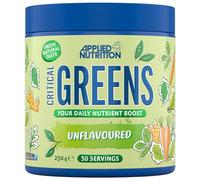 Applied Nutrition Critical Greens Powder and Superfood Blend for Gut Health Energy and Immune Support Vegan Daily Greens Juice Powder (250g - 50 Servings)