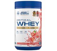 Applied Nutrition Critical Whey Protein Powder - 24g Protein per Serving, High Protein Powder, Protein Shake with BCAAs & Glutamine - Muscle Growth & Recovery (825g - 25 Servings) (Strawberry)