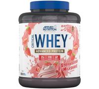 Applied Nutrition Critical Whey Protein Powder 2kg - High Protein Powder, Protein Milkshake, Muscle Building Supplement with BCAAs & Glutamine (2kg - 67 Servings) (Strawberry Milkshake)