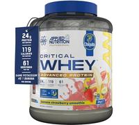 Applied Nutrition Protein Powder Critical Whey - 24g, BCAAs & Glutamine - 2kg Banana-Strawberry