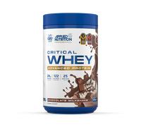 Applied Nutrition Critical Whey Protein Powder - 24g Protein per Serving, High Protein Powder, Protein Shake with BCAAs & Glutamine - Muscle Growth & Recovery (825g- 25 Servings) (Chocolate)