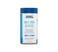 Applied Nutrition Hair, Skin & Nails Supplement - 10,000 mcg Biotin & Marine Collagen - Supports Healthy Hair Growth, Glowing Skin & Strong Nails - 60 Capsules (30 Servings)