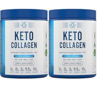 Applied Nutrition Keto Collagen Powder - Keto Collagen Protein with MCT, Ketogenic & Paleo Diet, Zero Sugar & Carbs, Healthy Skin, Hair, Nails (Unflavoured) (325g - 25 Servings) (Pack of 2)