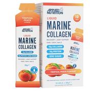 Applied Nutrition Liquid Marine Collagen Gel | 10g Collagen + Vitamin C | Ready-to-Use Beauty Gel | Sugar-Free | Tropical Peach | 10 x 30g Sachets