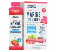 Applied Nutrition Liquid Marine Collagen Gel | 10g Collagen + Vitamin C | Ready-to-Use Beauty Gel | Sugar-Free | Strawberry Raspberry | 10 x 30g Sachets