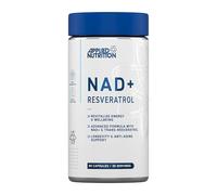 Applied Nutrition NAD+ Resveratrol 500mg per Serving with Vitamin C, Cellular Health, Energy and Healthy Aging Support, Antioxidant Supplement, 60 Capsules (30 Servings)