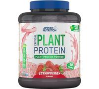 Applied Nutrition Plant Protein Powder - Critical Plant Vegan Protein Shake with SOYA, Pea, Brown Rice Proteins & Essential Amino Acids - Dairy-Free Gym Supplement (1.8kg - 60 Servings) (Strawberry)