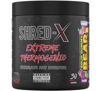 Applied Nutrition Shred X Thermo Powder, Weight Loss, Fat Burner with Green Tea, L Carnitine, Theanine, Tyrosine, Thermogenic Energy Detonator Supplement, Sour Gummy Bear, 300 g